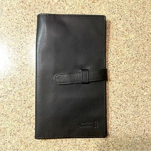 Black passport and card holder